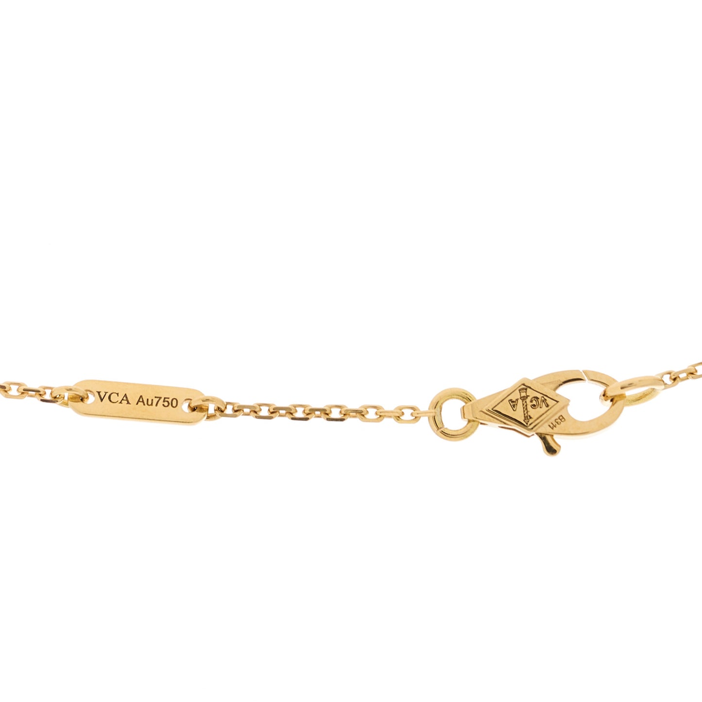 18K Yellow Gold Mother of Pearl Sweet Alhambra Pendant Necklace