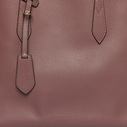 Burberry Grainy Calfskin Haymarket Check Medium Reversible Tote Light Elderberry 14 of 21
