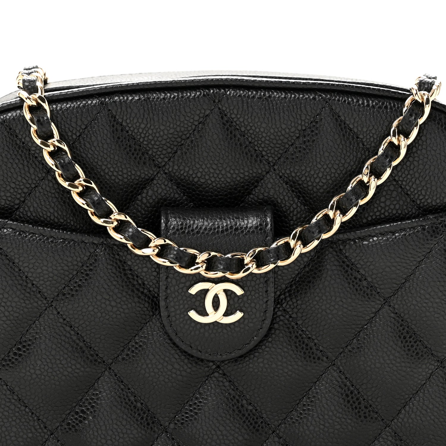 Chanel Caviar Quilted Chain Camera Bag Black 8 of 11