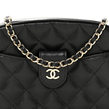 Chanel Caviar Quilted Chain Camera Bag Black 8 of 11