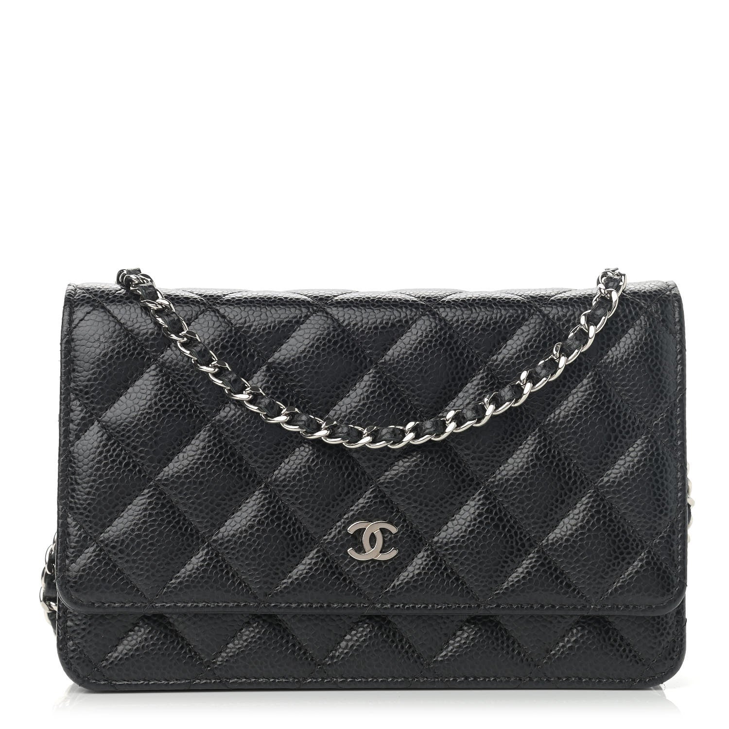 Chanel Caviar Quilted Wallet On Chain WOC Black 1 of 12