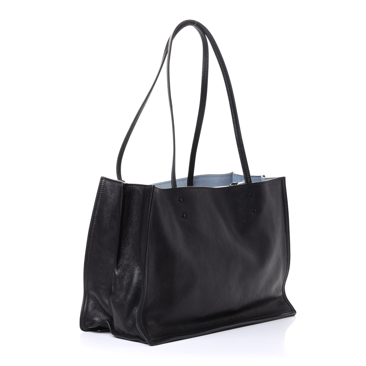 Prada Glace Calfskin Etiquette Tote Black Astrale 2 of 4
