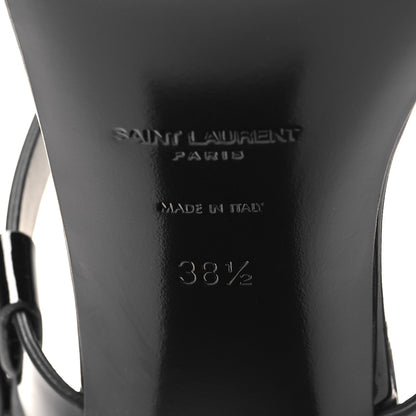 Saint Laurent Calfskin Cassandra 75 Sandals 38.5 Black 7 of 8