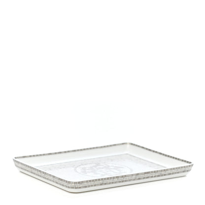 Hermes Porcelain Mosaique Au 24 Sushi Plate Platine 7 of 8
