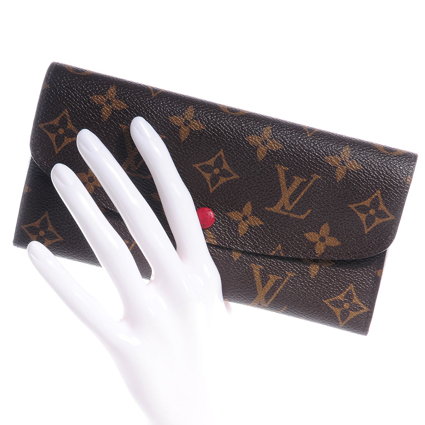 Monogram Emilie Wallet Red