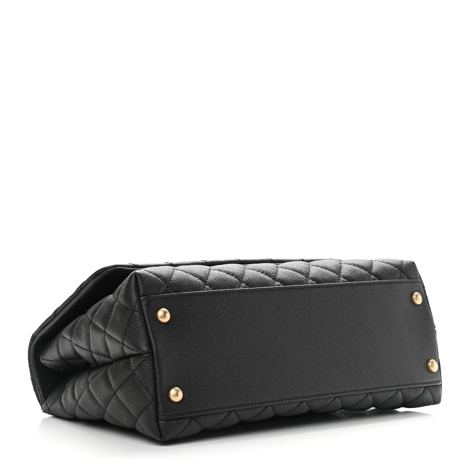 Chanel Caviar Lizard Quilted Small Coco Handle Flap Black 3 of 9