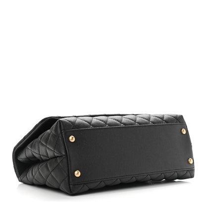 Chanel Caviar Lizard Quilted Small Coco Handle Flap Black 3 of 9