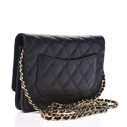 Chanel Caviar Quilted Wallet On Chain WOC Black 2 of 10