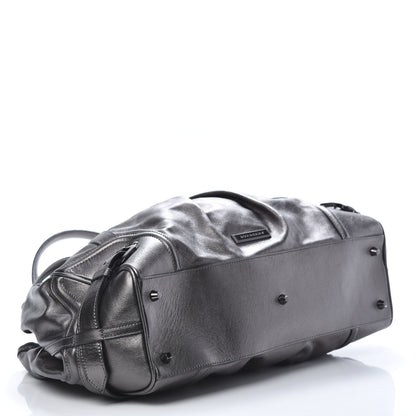 Burberry Metallic Calfskin Shoulder Bag Anthracite 4 of 13