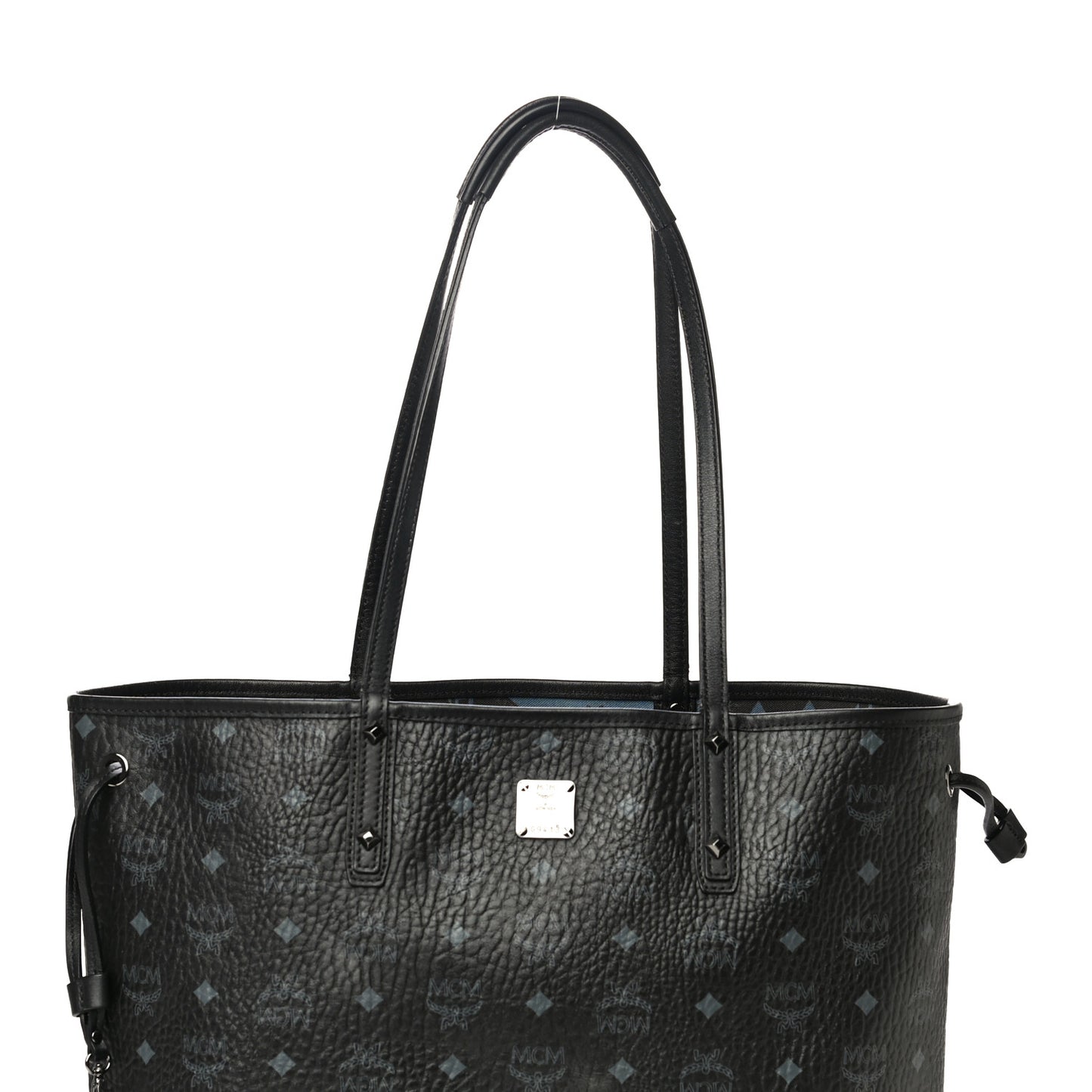 Visetos Medium Reversible Shopper Tote Black