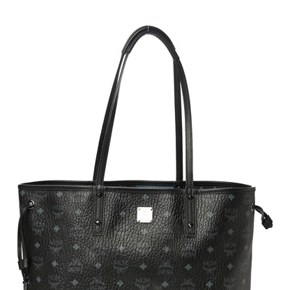 MCM Visetos Medium Reversible Shopper Tote Black 8 of 13