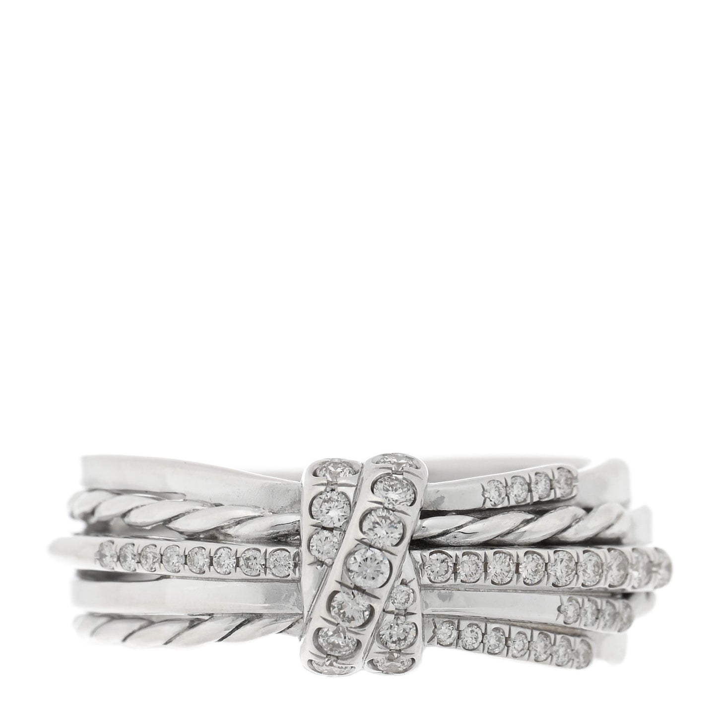 Sterling Silver Diamond 7.5mm Angelika Ring 54 6.75