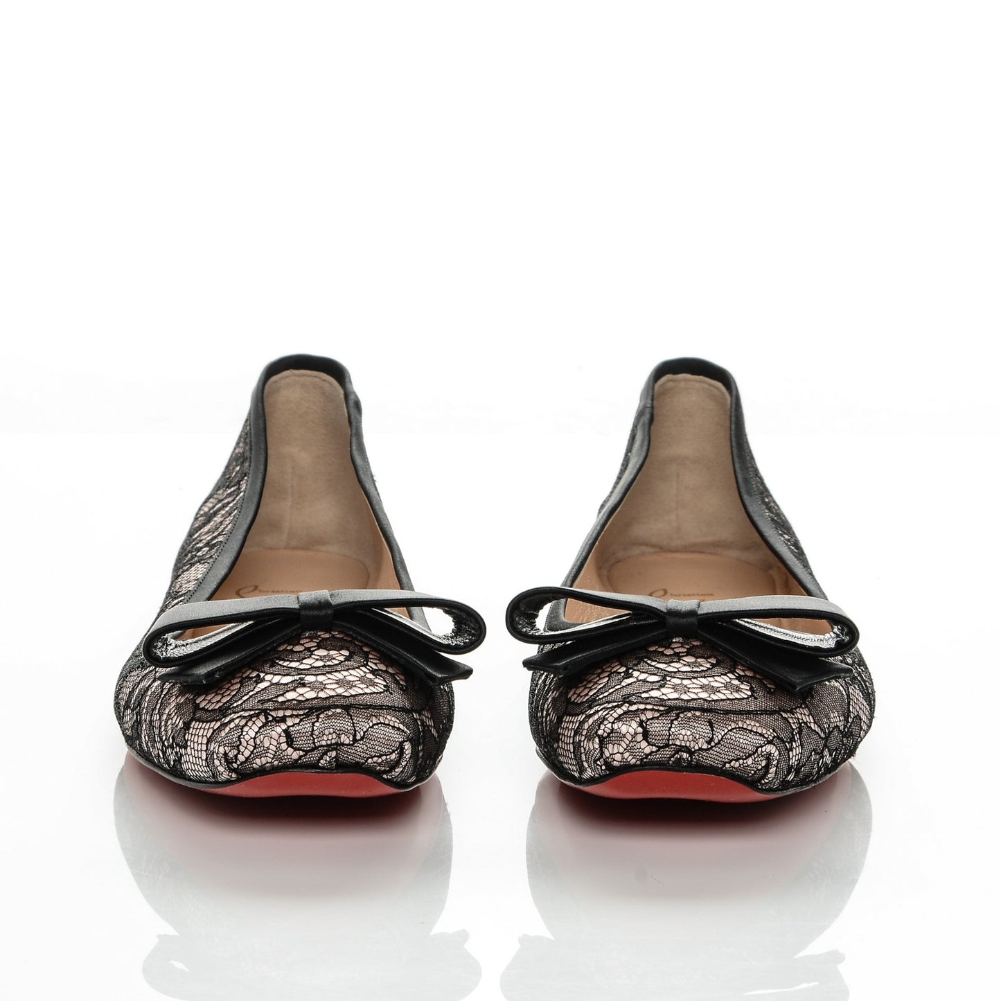 Satin Lace Boudoir Flats Chantilly 39.5