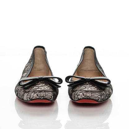 Christian Louboutin Satin Lace Boudoir Flats Chantilly 39.5 2 of 7