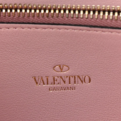 Valentino Garavani Calfskin Rockstud Zip Around Wallet Cipria 6 of 9