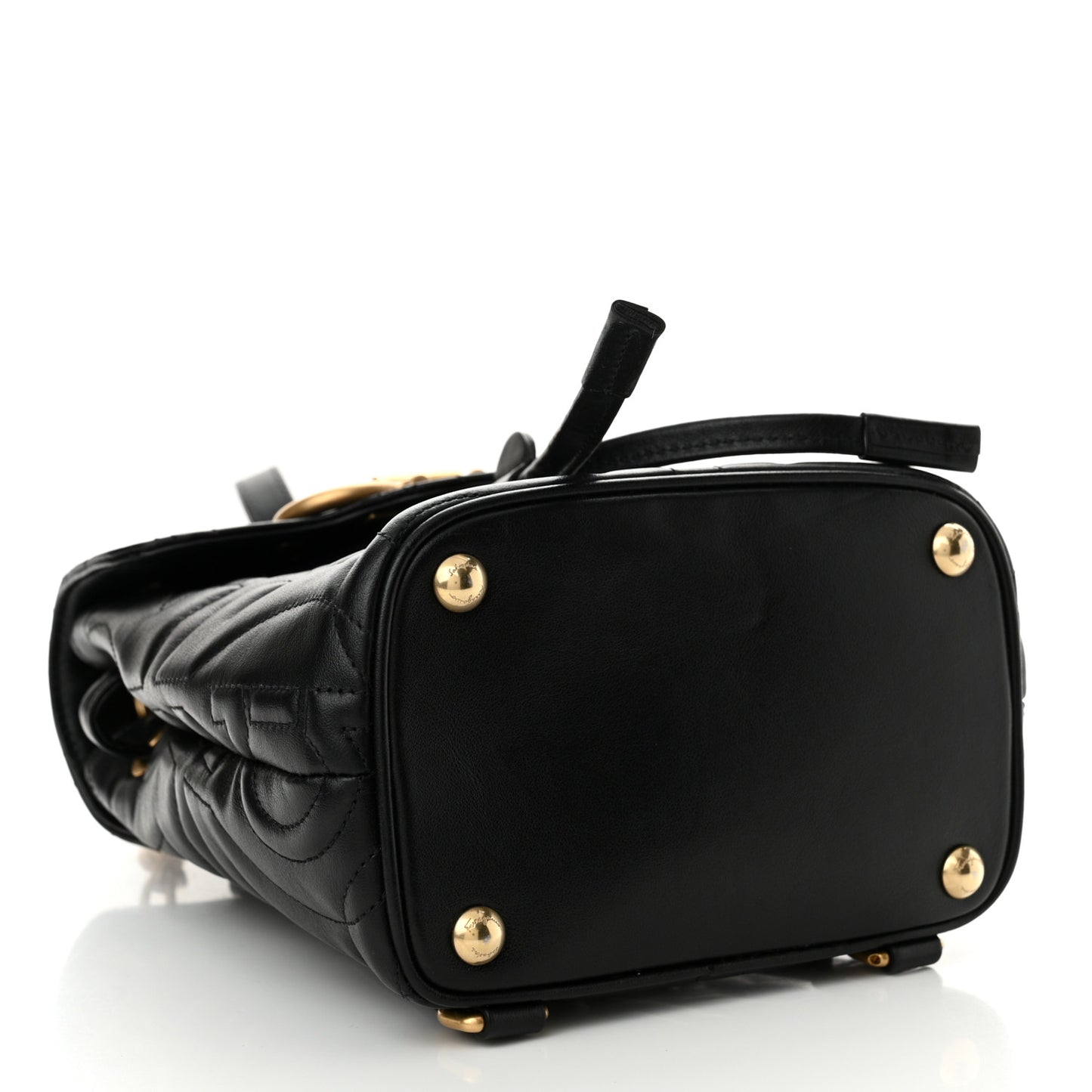 Calfskin Quilted Gancini Backpack Black