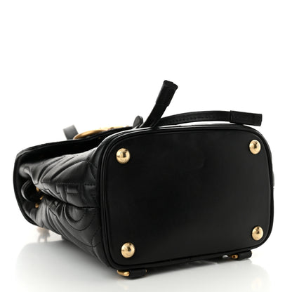 Salvatore Ferragamo Calfskin Quilted Gancini Backpack Black 4 of 11