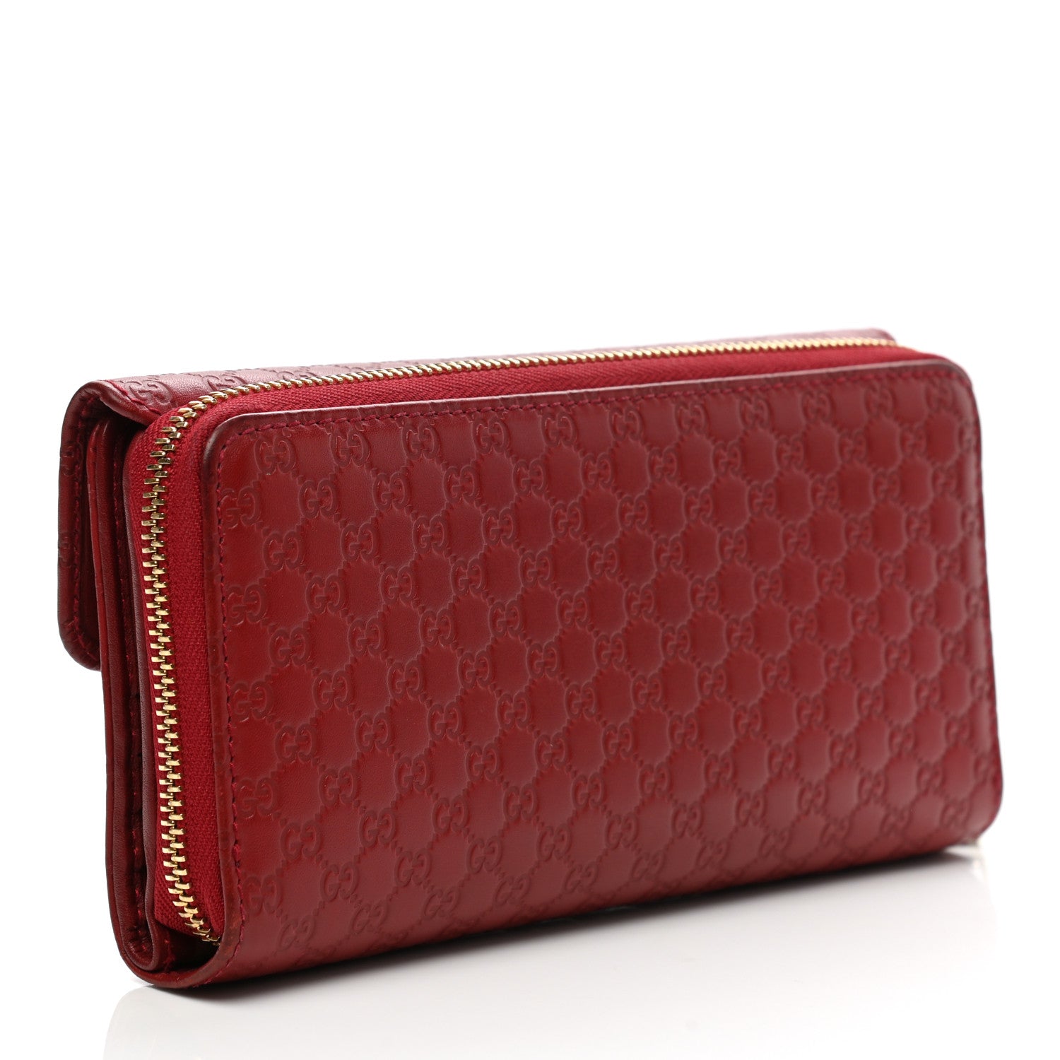 Gucci Soft Microguccissima Continental Zip Wallet Red 3 of 14