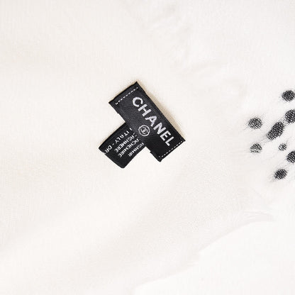 Chanel Cashmere CC Scarf White 7 of 7