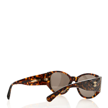 Chanel Acetate Polarized Oval Sunglasses 5411 Brown 4 of 8