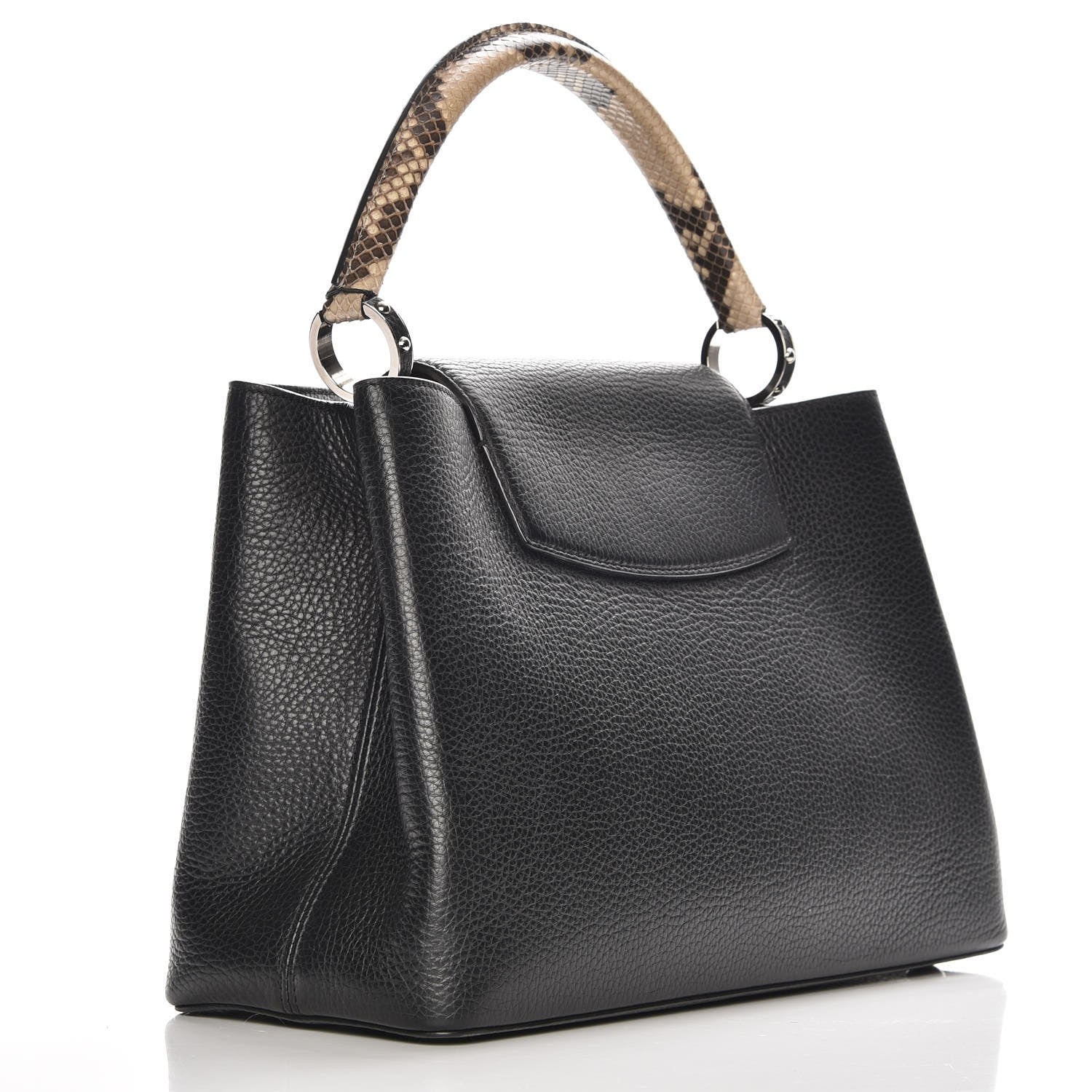 Louis Vuitton Taurillon Python Capucines MM Black 3 of 6