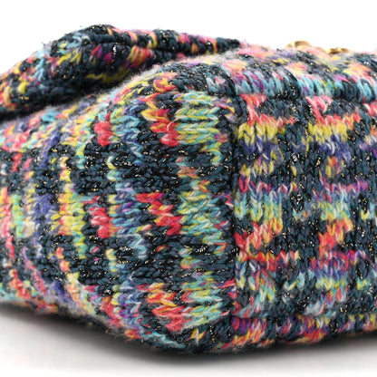 Chanel Tweed Quilted Medium Chanel 19 Flap Dark Multicolor 10 of 10