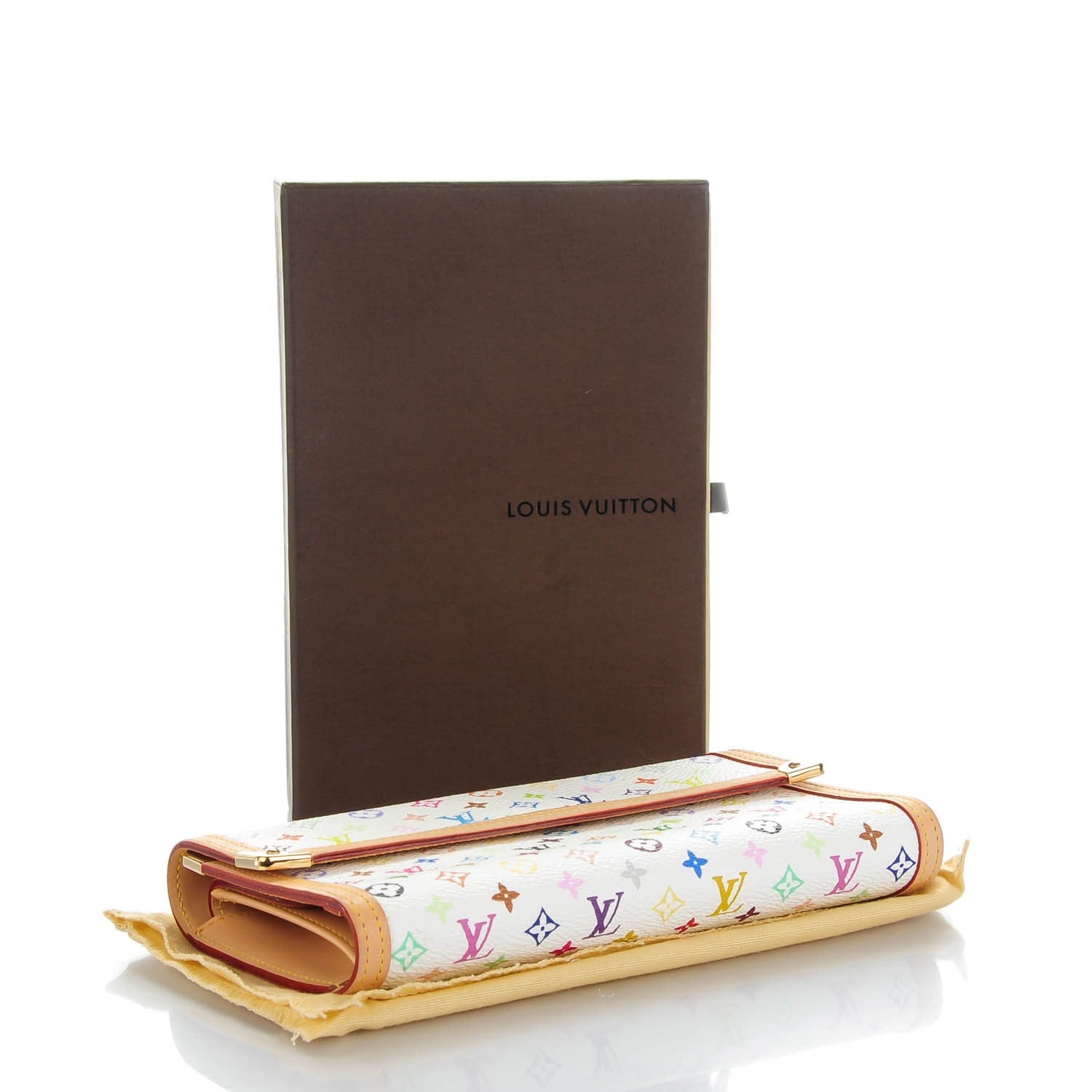 Louis Vuitton Monogram Multicolor Porte Tresor International Wallet White 4 of 7