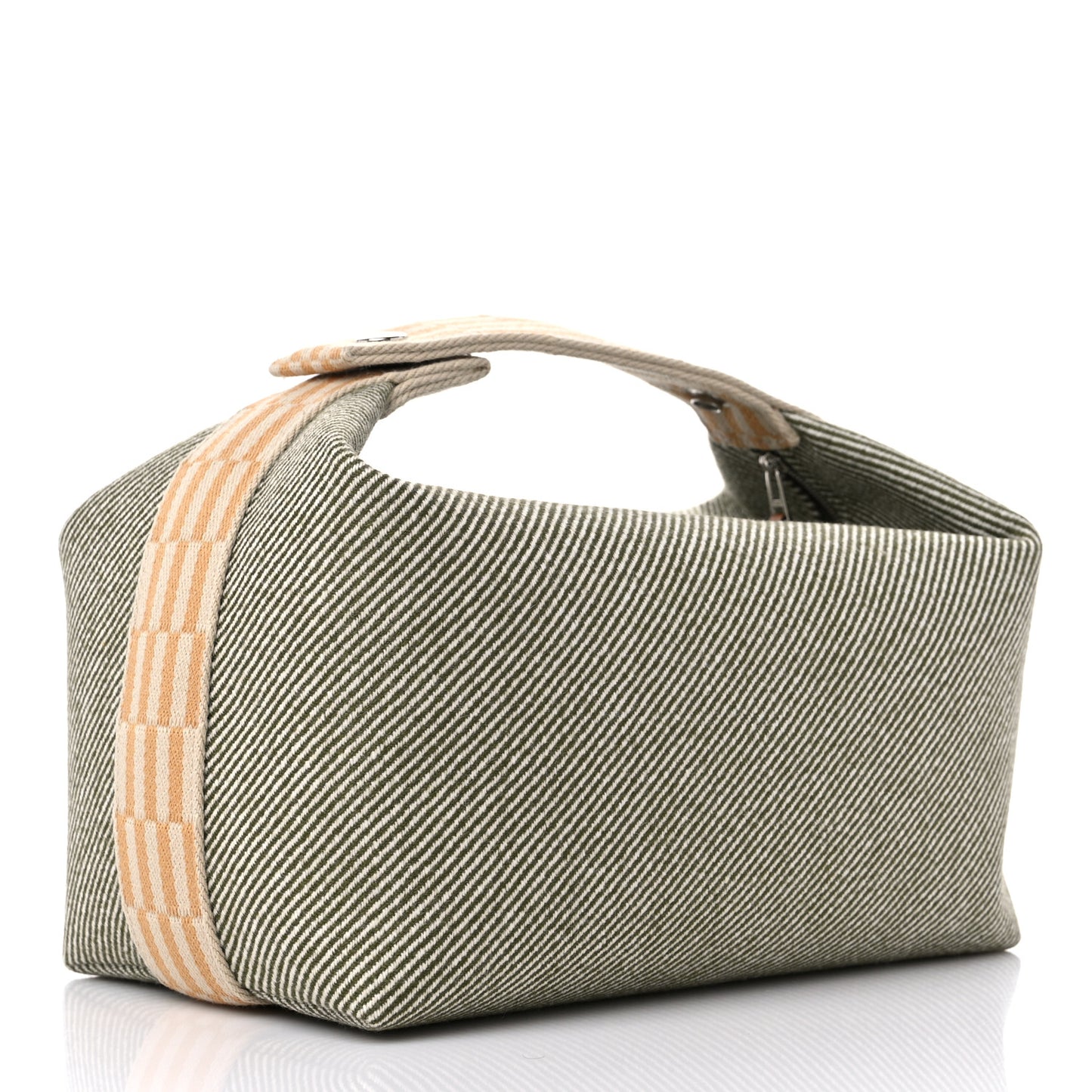 Wool Large Bride-A-Brac H Natte Pouch Vert Foret