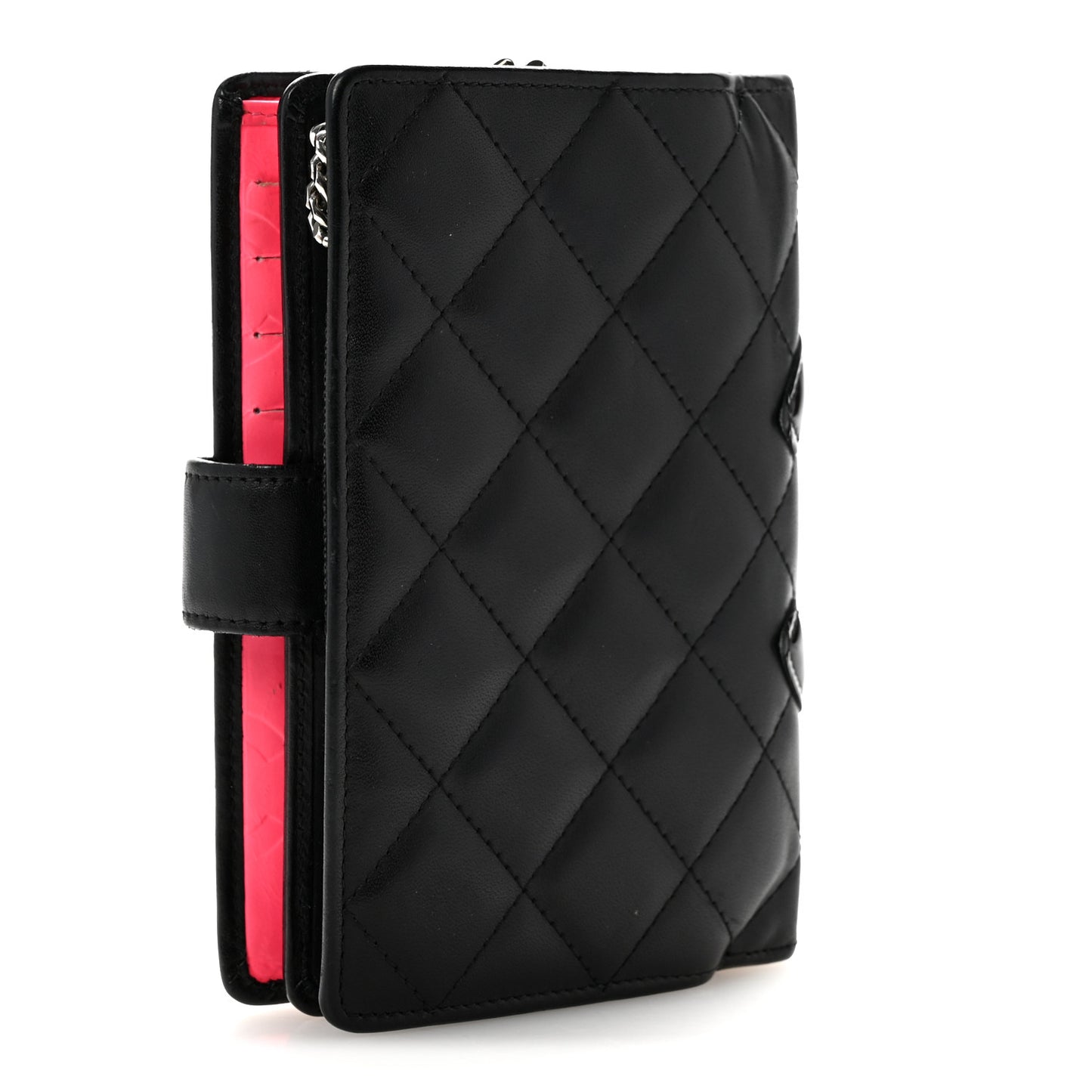 Calfskin Cambon Zipped Pocket Wallet Black