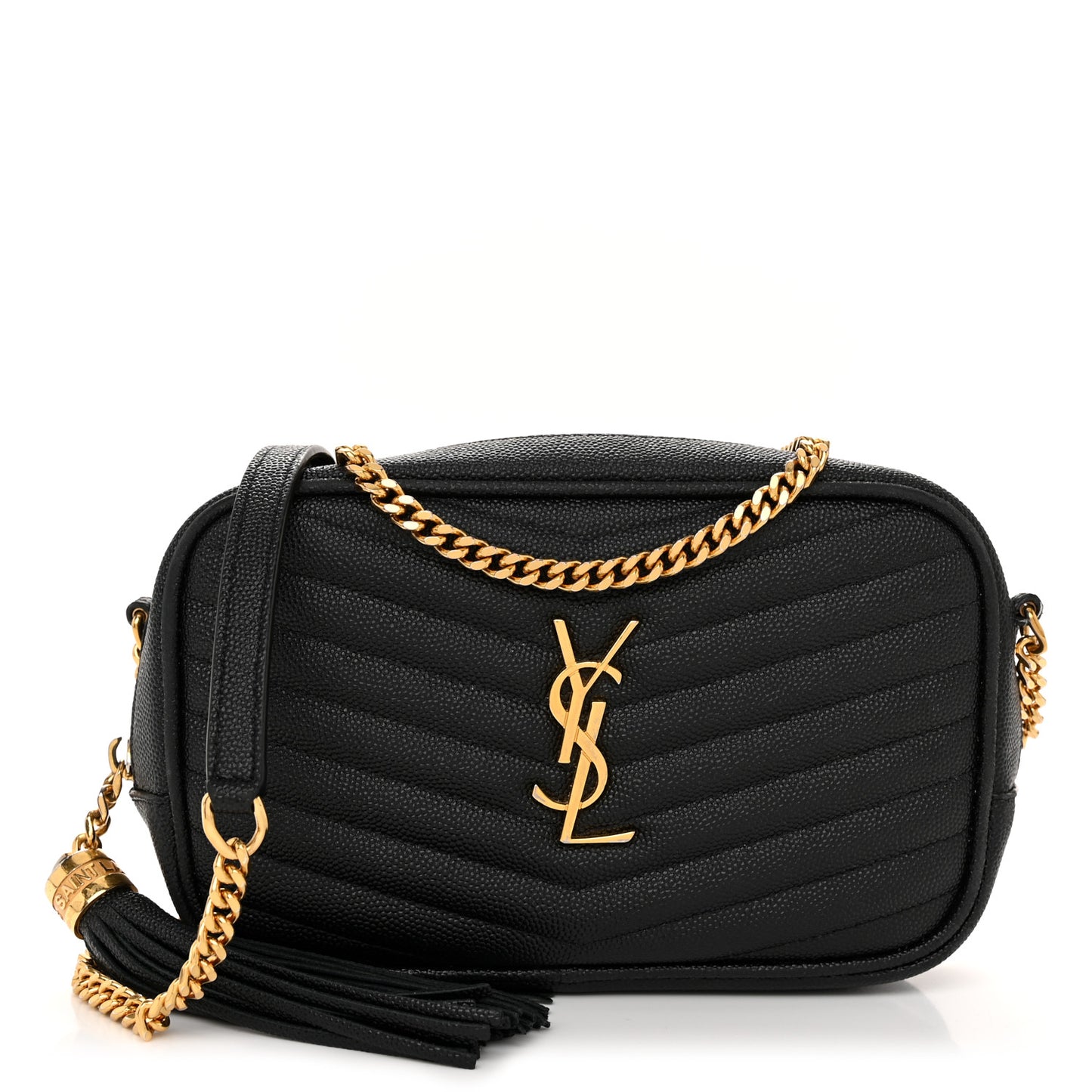 Grain De Poudre Matelasse Monogram Mini Lou Camera Bag Black