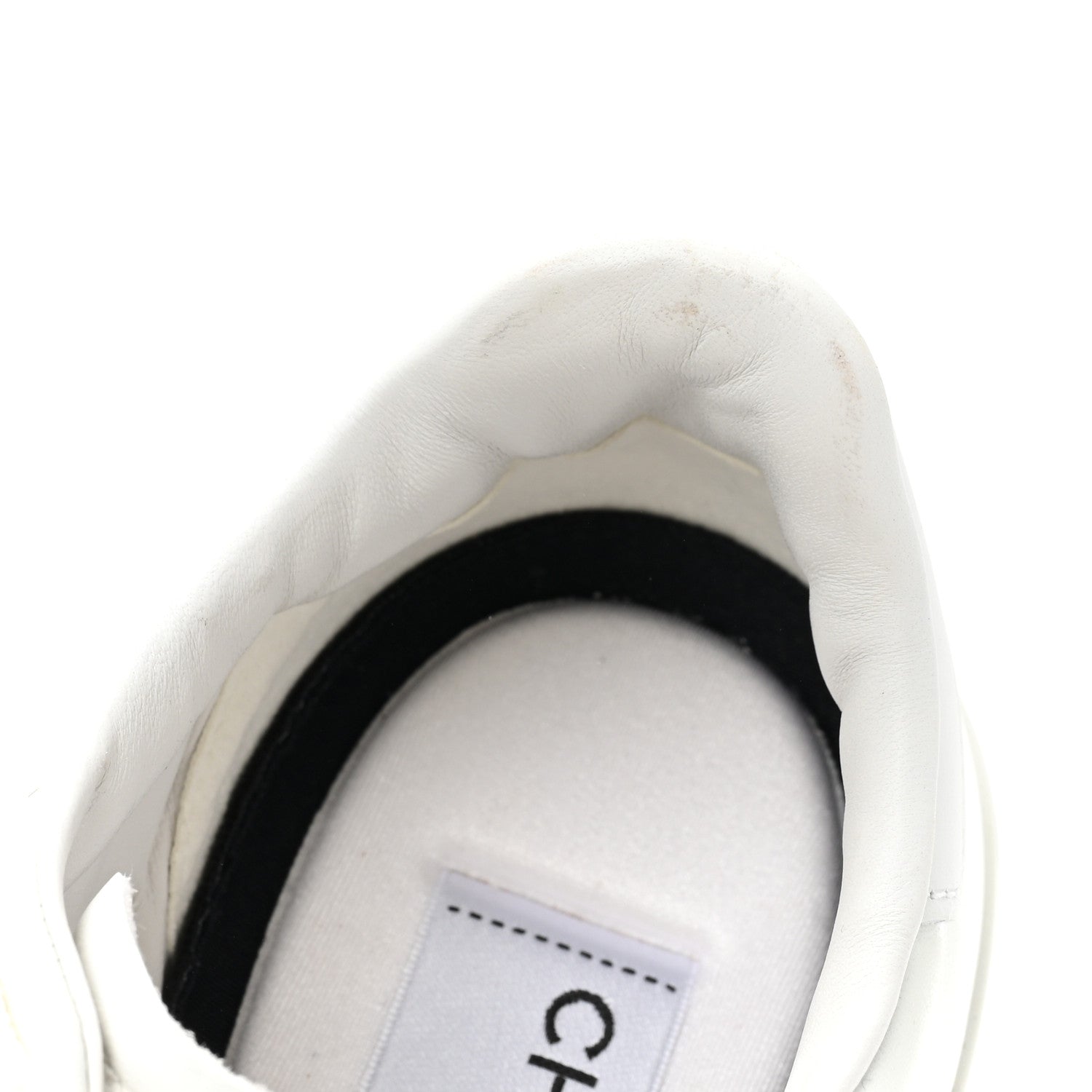 Chanel Shiny Calfskin Suede Quilted CC Logo Sneakers 39 White 11 of 13