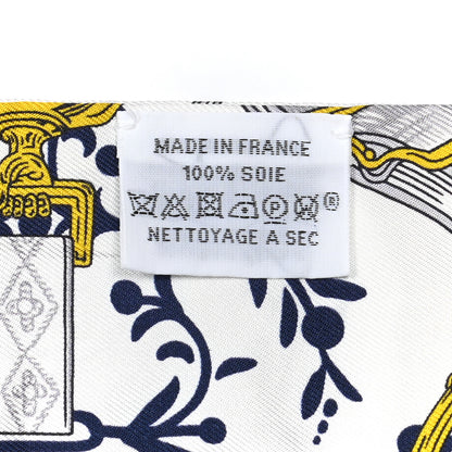 Hermes Silk Etriers Remix Twilly Marine White Or 4 of 5