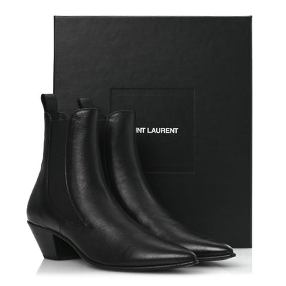 Saint Laurent Calfskin Mens Banana 50 Boots 41.5 Black 10 of 10