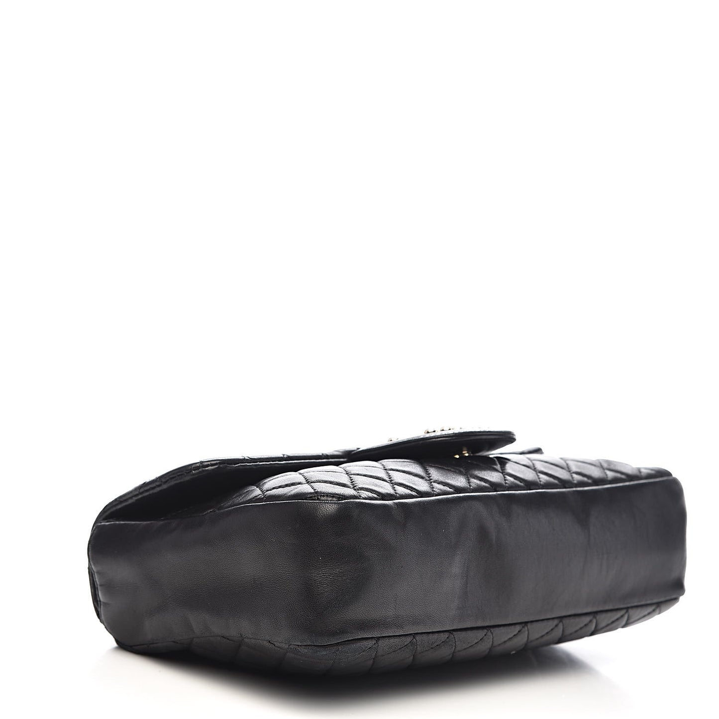 Lambskin Quilted Medium Westminster Pearl Flap Black