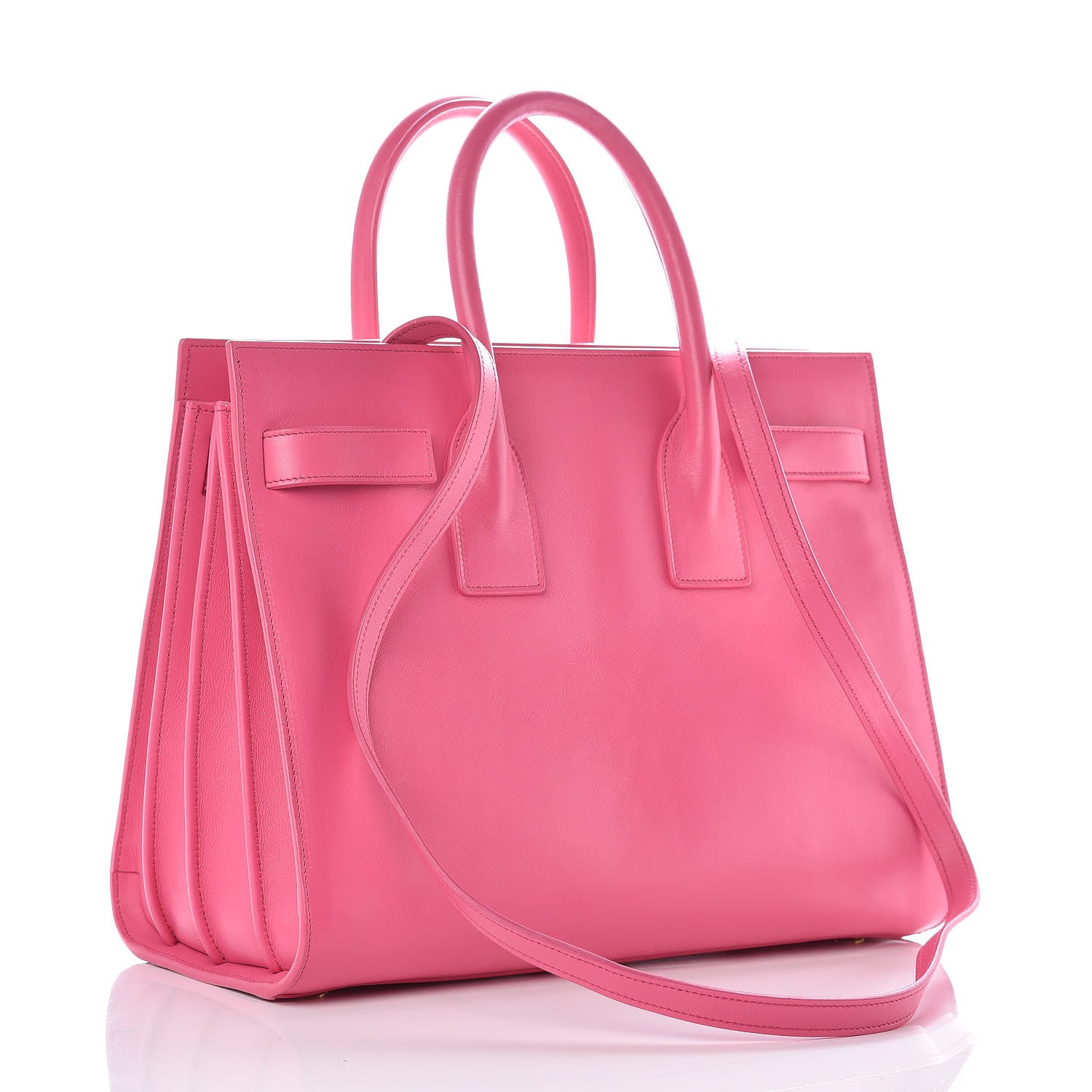 Saint Laurent Calfskin Small Sac De Jour Bubblegum 3 of 14