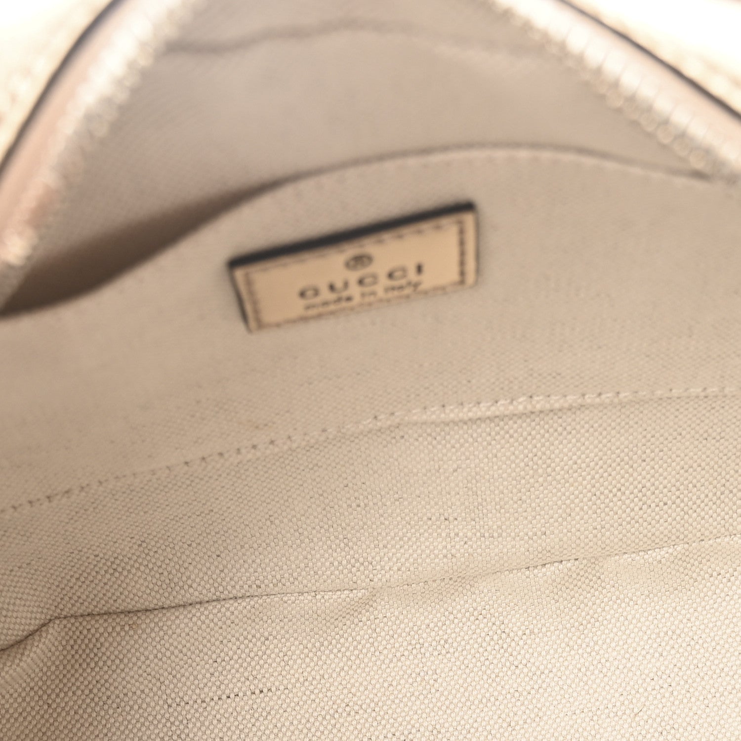 Gucci Metallic Sakai Be Green Calfskin Diagonal Stitched Small Blondie Shoulder Bag Golden Beige 5 of 10