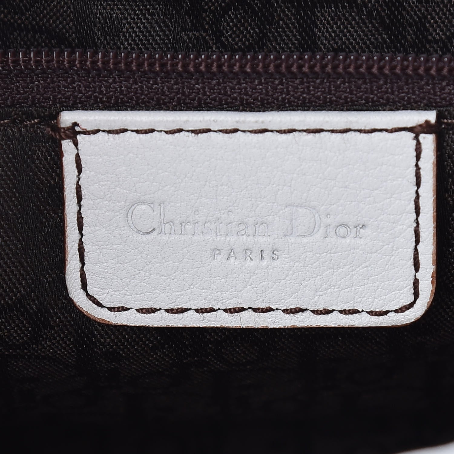 Christian Dior Calfskin Saddle Bag White 6 of 16