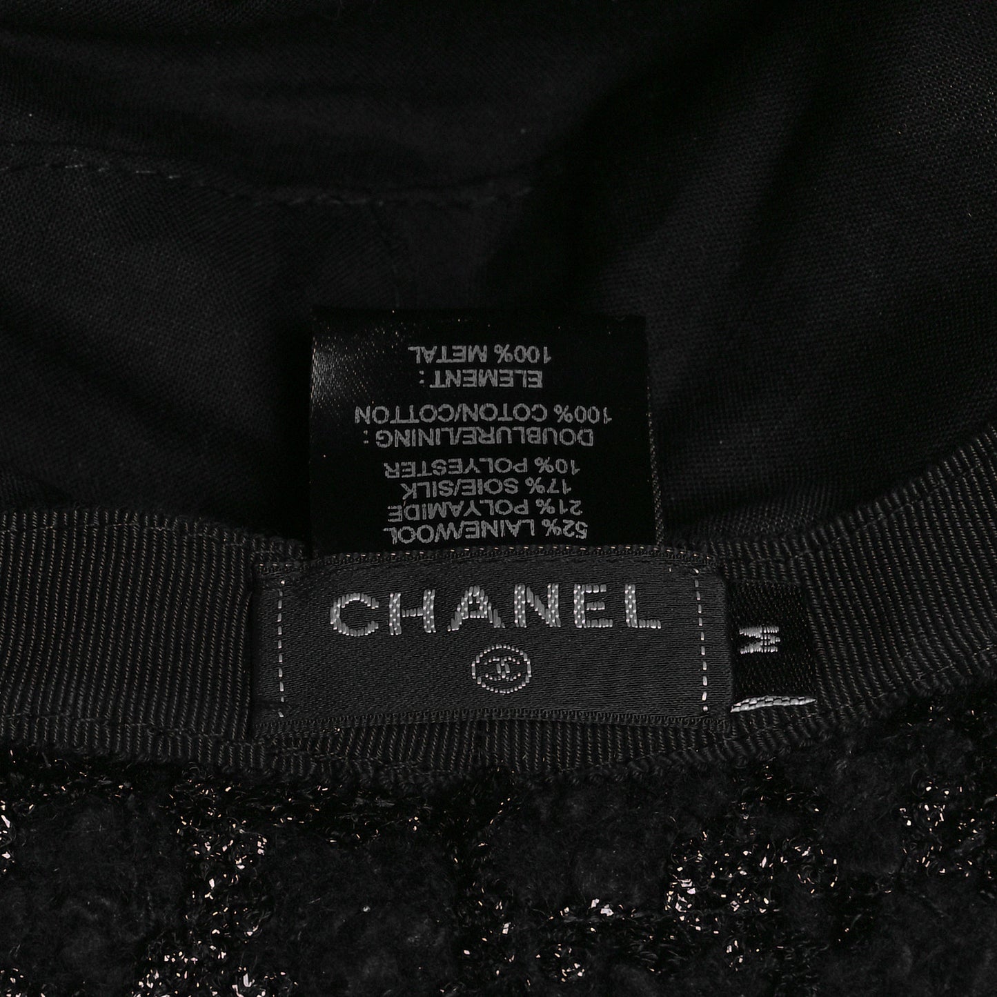 Tweed Bucket Hat M Black