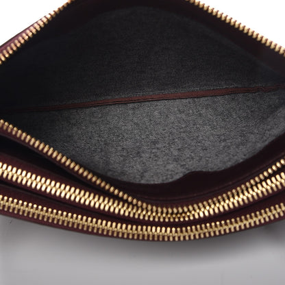 Celine Smooth Lambskin Small Trio Crossbody Bag Bordeaux 5 of 9