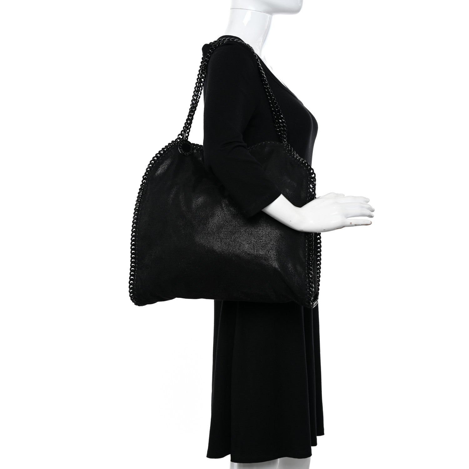 Stella McCartney Shaggy Deer Small Falabella Tote Black 2 of 9