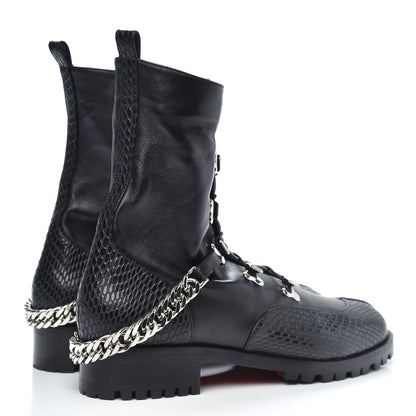 Christian Louboutin Calfskin Horse Guarda Flat Boot 40 Black 4 of 7