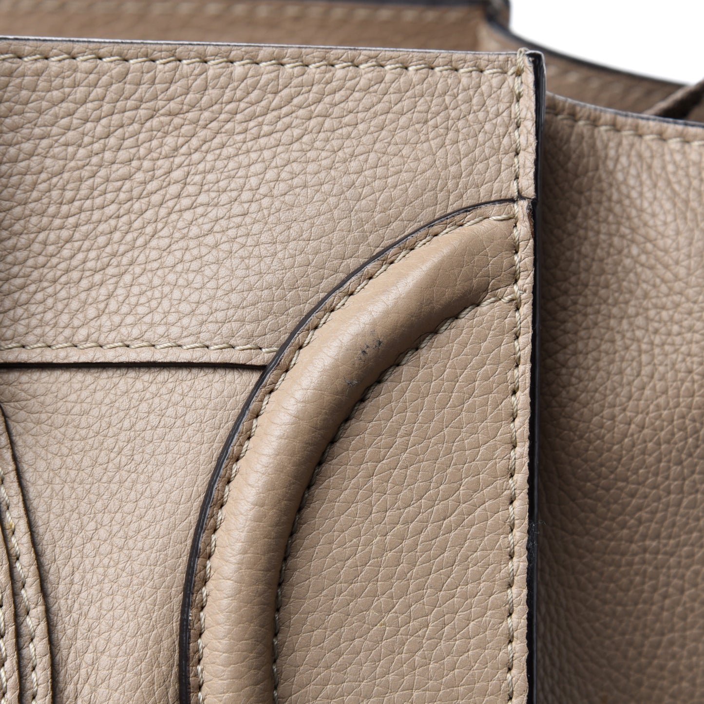 Drummed Calfskin Mini Luggage Dune