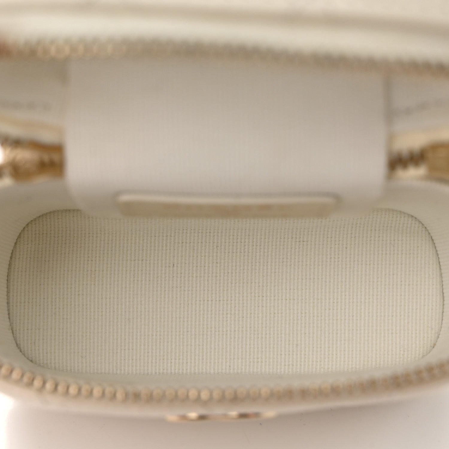 Chanel Caviar Quilted Small Handle With Care Vanity Case With Chain White 5 of 11