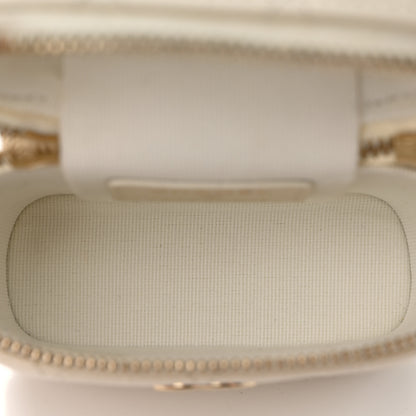 Chanel Caviar Quilted Small Handle With Care Vanity Case With Chain White 5 of 11