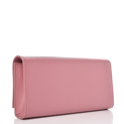 Saint Laurent Grain De Poudre Classic Monogram Cassandre Clutch Pink 3 of 8