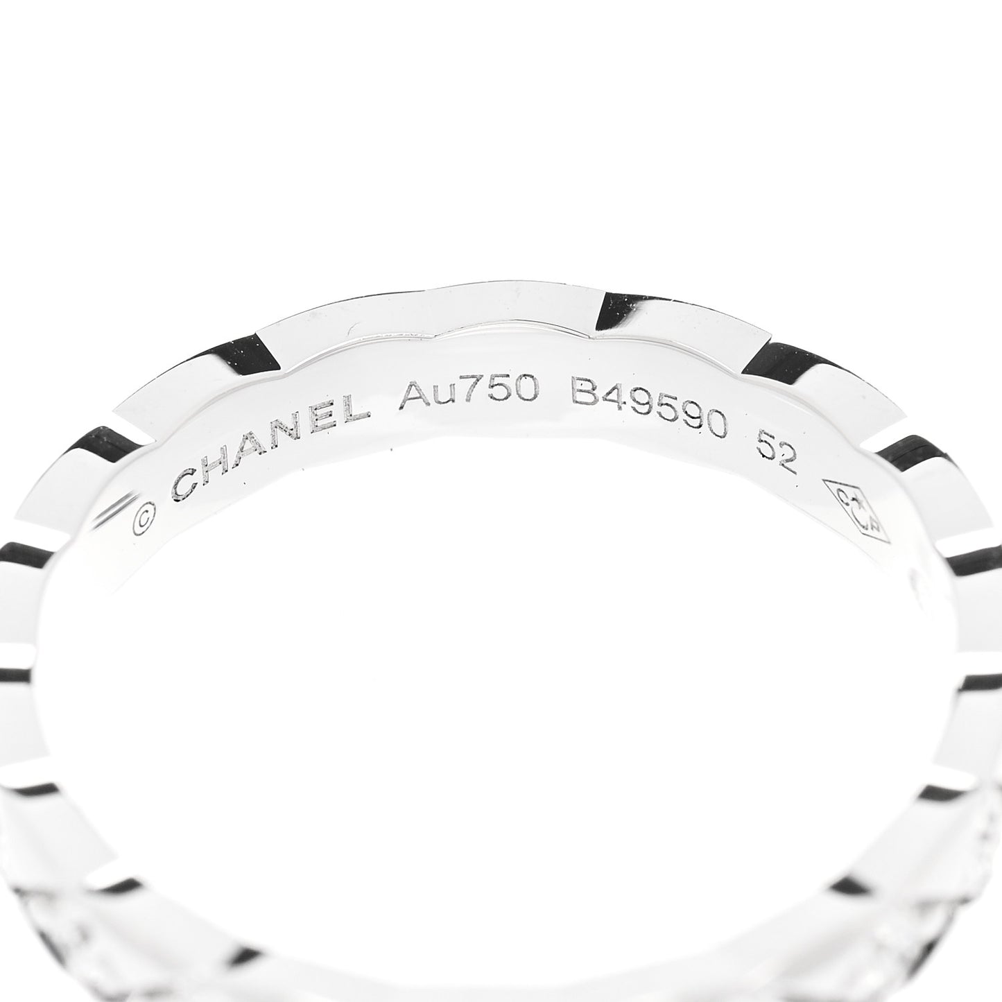 18K White Gold Diamond Mini Coco Crush Ring 52 6