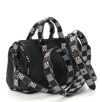 Louis Vuitton Calfskin Damier Distorted Keepall XS Black 3 of 9
