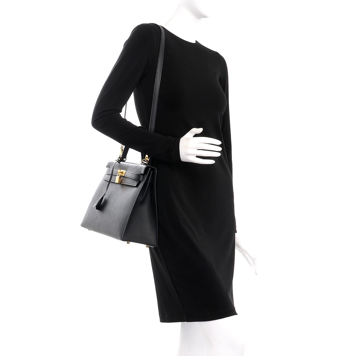 Hermes Epsom Kelly Sellier 32 Black 2 of 33