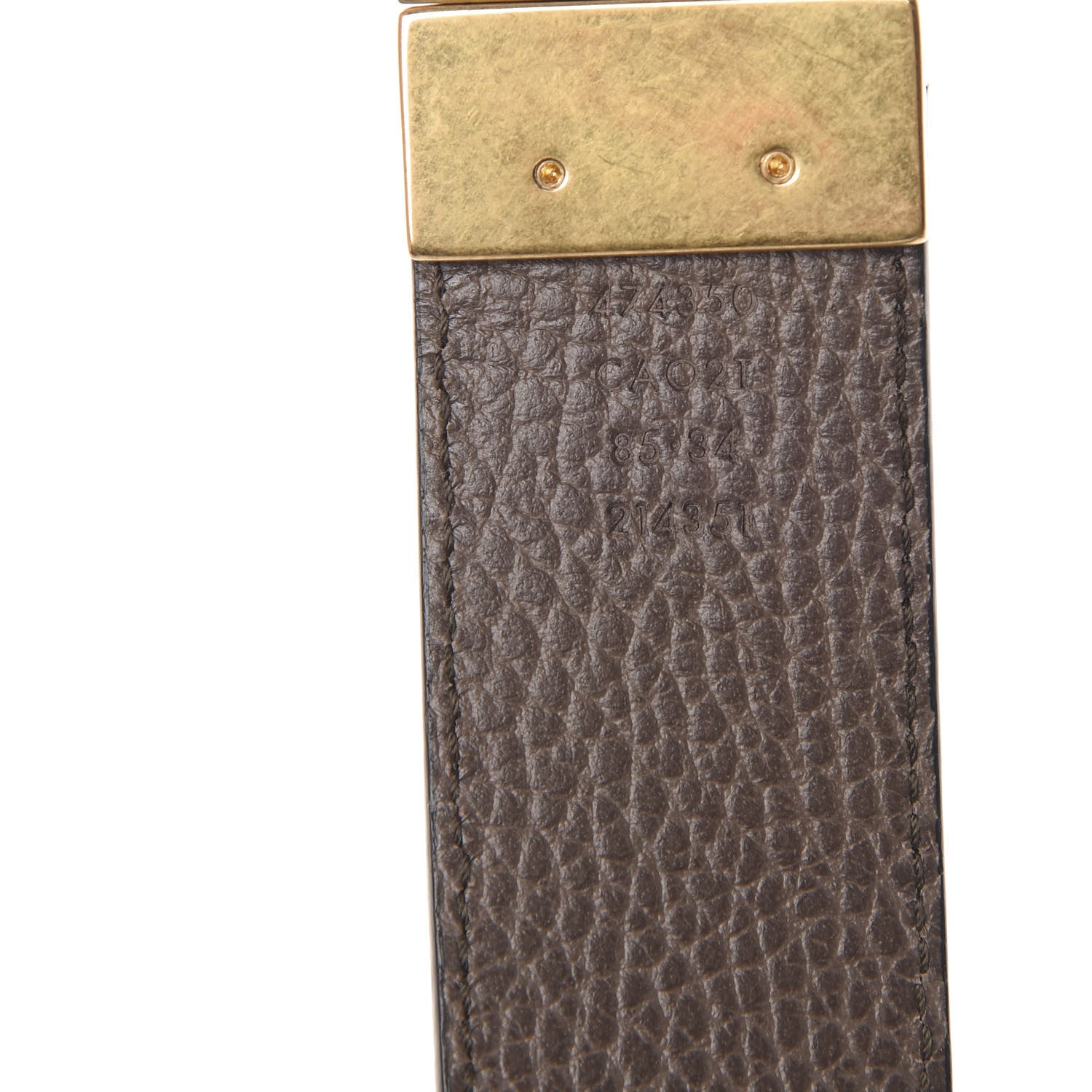 Gucci Calfskin Double G Reversible 37mm Belt 85 34 Black Cocoa 3 of 7