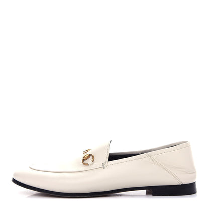 Gucci Lambskin Womens Brixton Horsebit Loafers 40 Mystic White 1 of 11